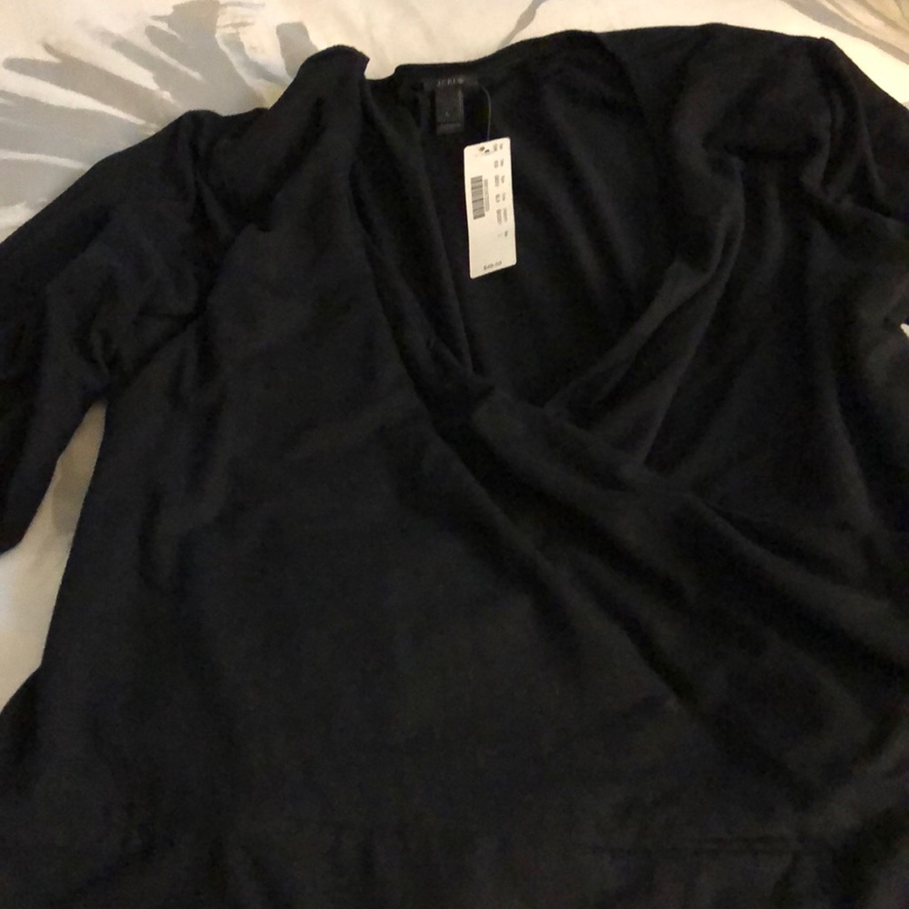 NWT J Crew Black Bodysuit